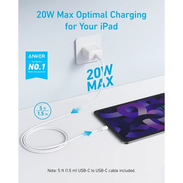 شارژر 20 وات انکر مدل Select Charger A2347 — تصویر ۳