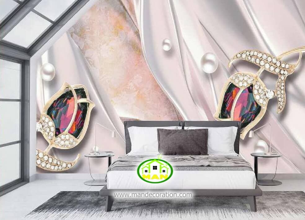 پوستر دیواری گلدار سه بعدی کد:711