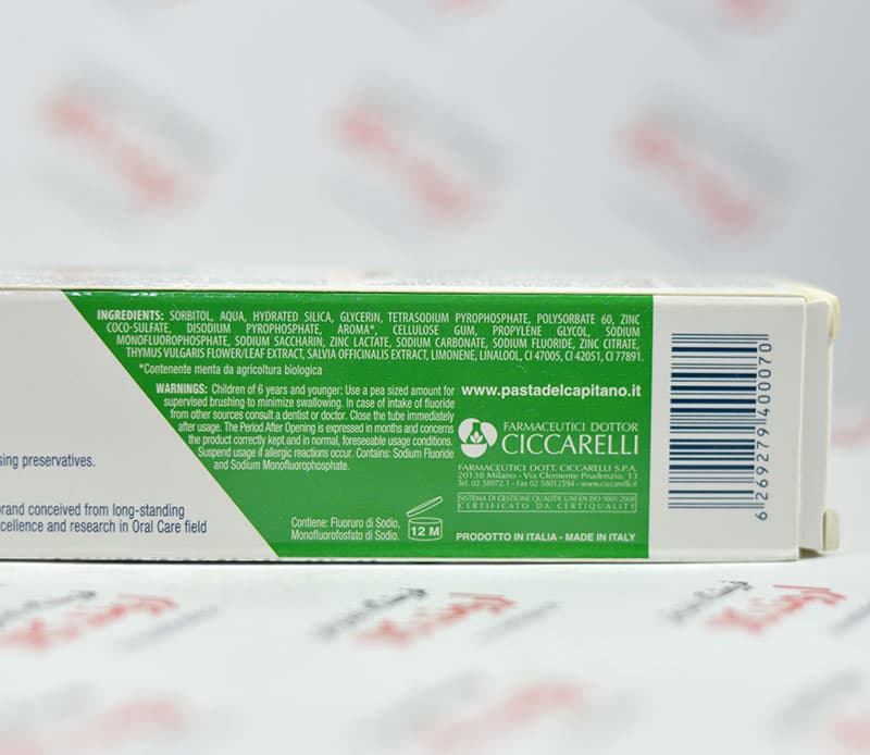 خمیردندان ضد جرم سیگار کاپیتانو-حجم75ml — تصویر ۸