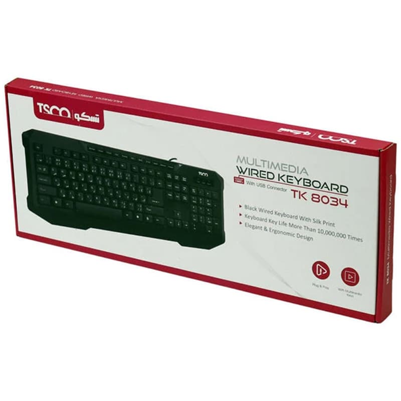 کیبورد سیم دار تسکو مدل TK 8034 — تصویر ۶