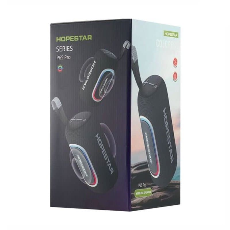 اسپیکر هوپ استار P65 PRO آبی بلوتوثی 50 وات — تصویر ۴