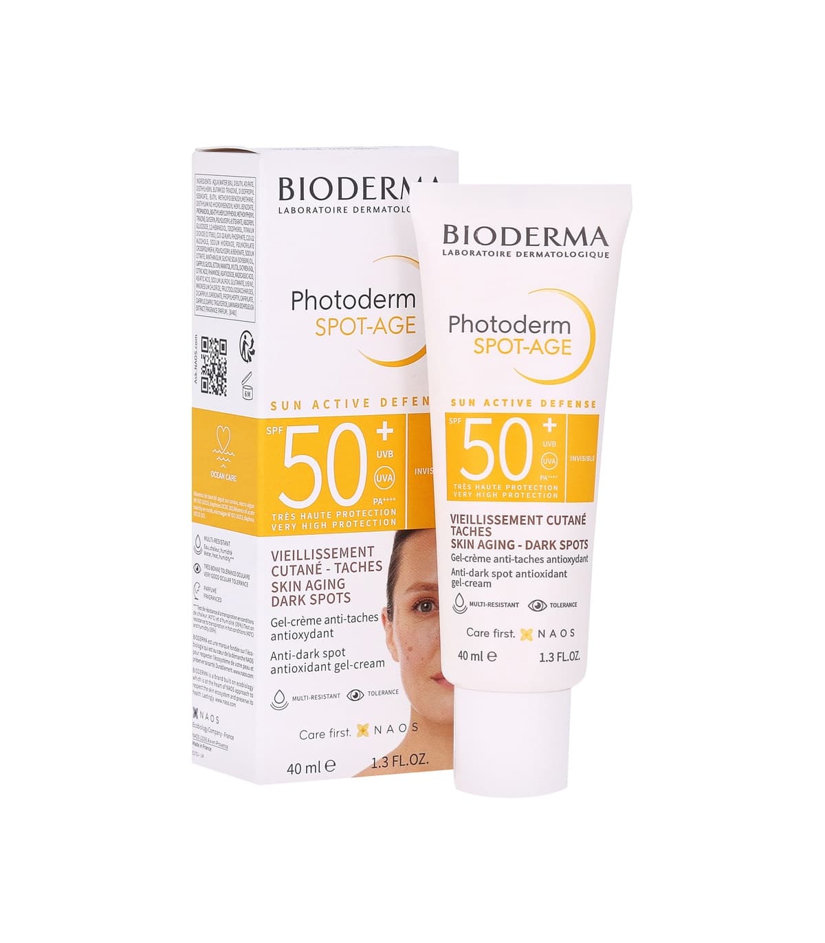 کرم ضدآفتاب و ضد لک بایودر ما فوتودرم اسپات ایج spf50 حجم 40 میل