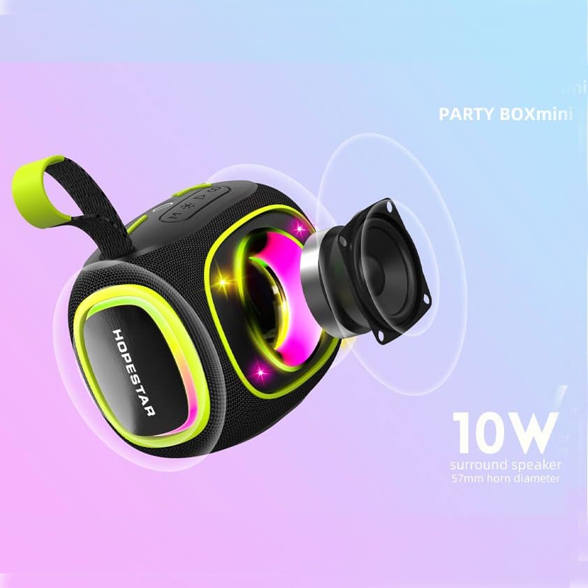 اسپیکر هوپ استار Party Boxmini-Gr سبز بلوتوثی 10 وات — تصویر ۲