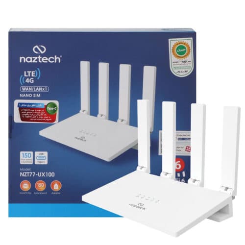 مودم روتر بی سیم نزتک مدل Naztech NZT-77UX100 N300 LTE 4G — تصویر ۲