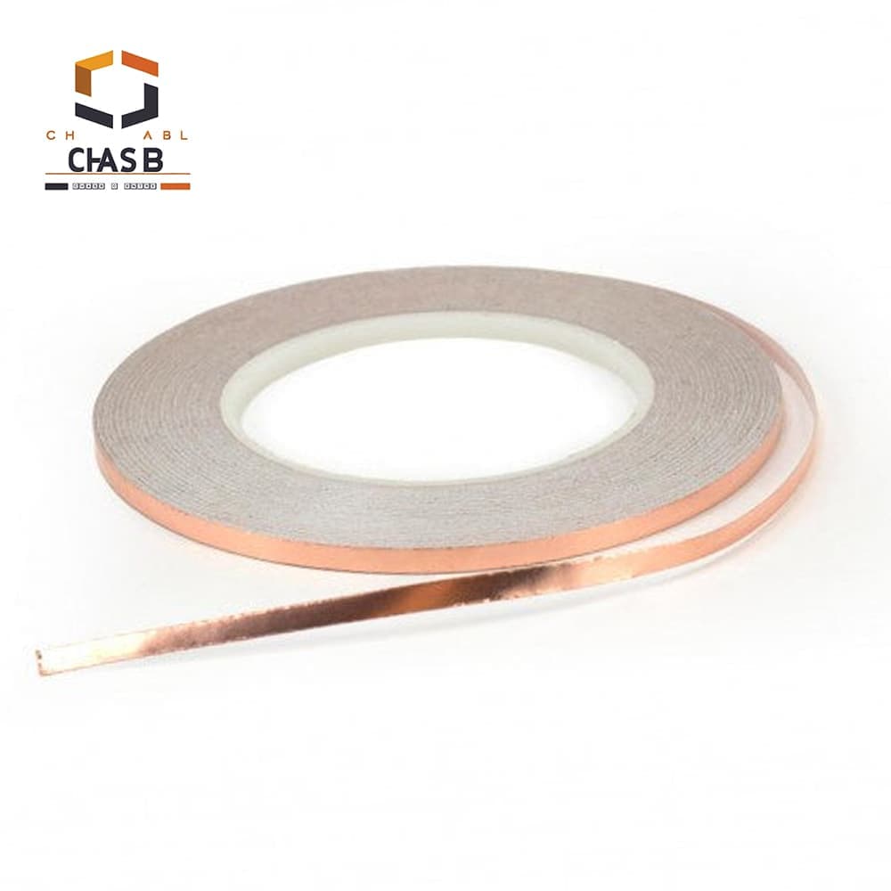 چسب نواری رسانای مسی دو طرفه DOUBLE SIDED CONDUCTIVE COPPER TAPE 0.5CM
