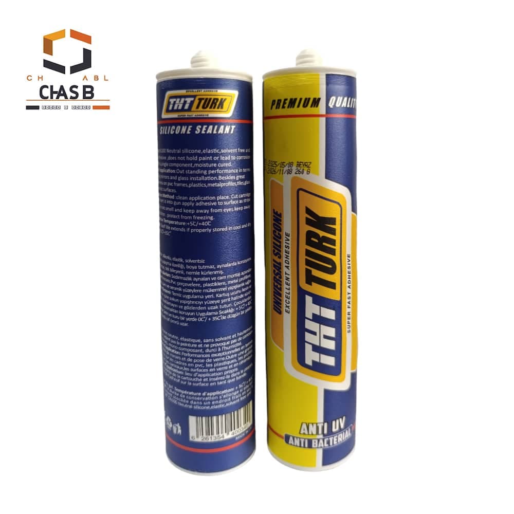 چسب سیلیکون سفید تی اچ تی ترک THT TURK WHITE SILICONE ADHESIVE 260gr — تصویر ۲