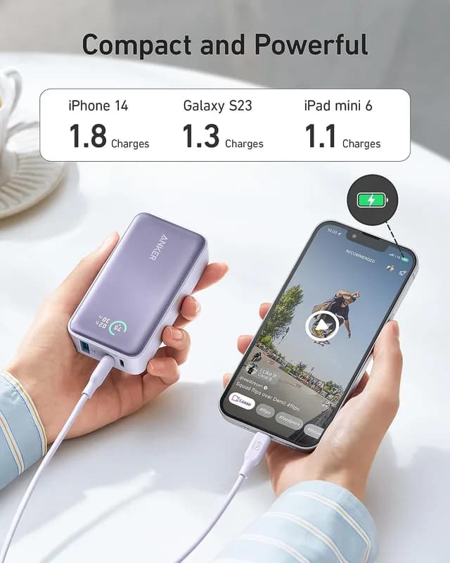 پاوربانک انکر مدل Anker 533 PowerCore Select A1256 | ظرفیت 10000 میلی آمپر — تصویر ۳
