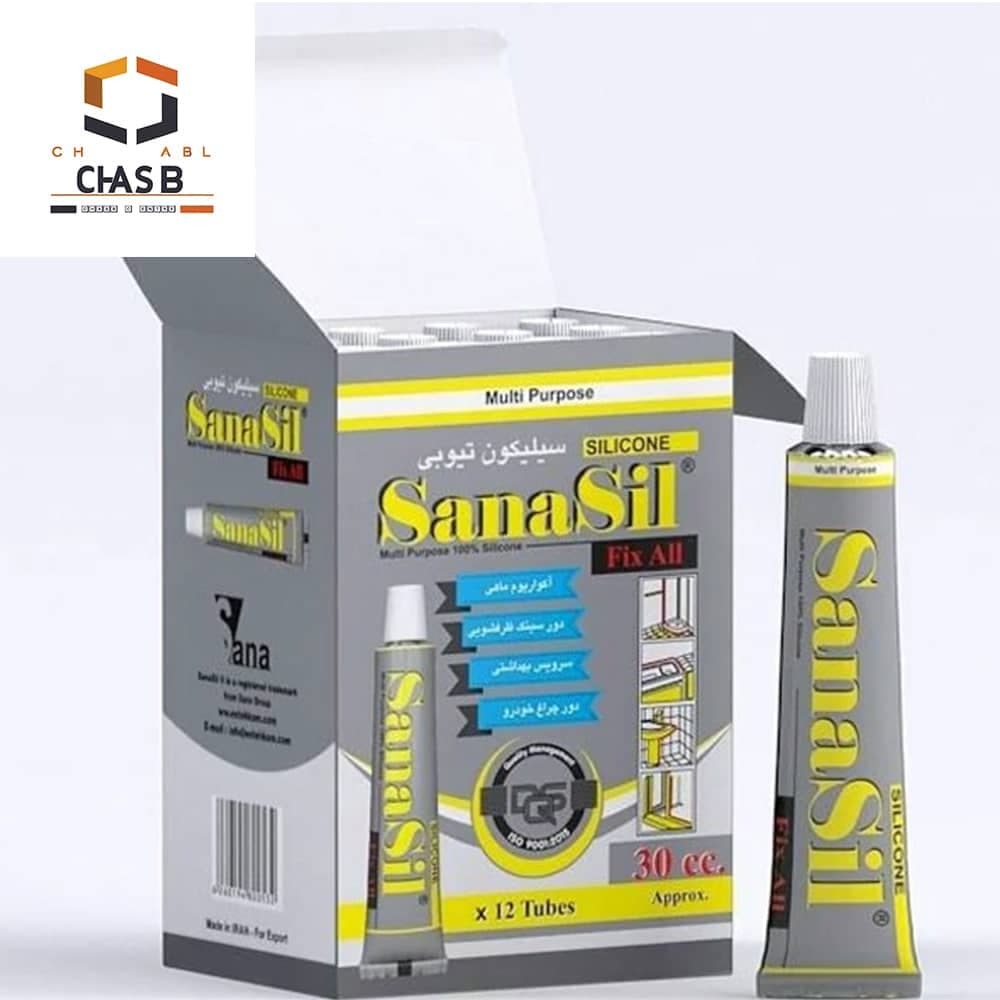 چسب سیلیکون شفاف ثنا سیل SANASIL MULTI PURPOSE SILICONE 30gr — تصویر ۴