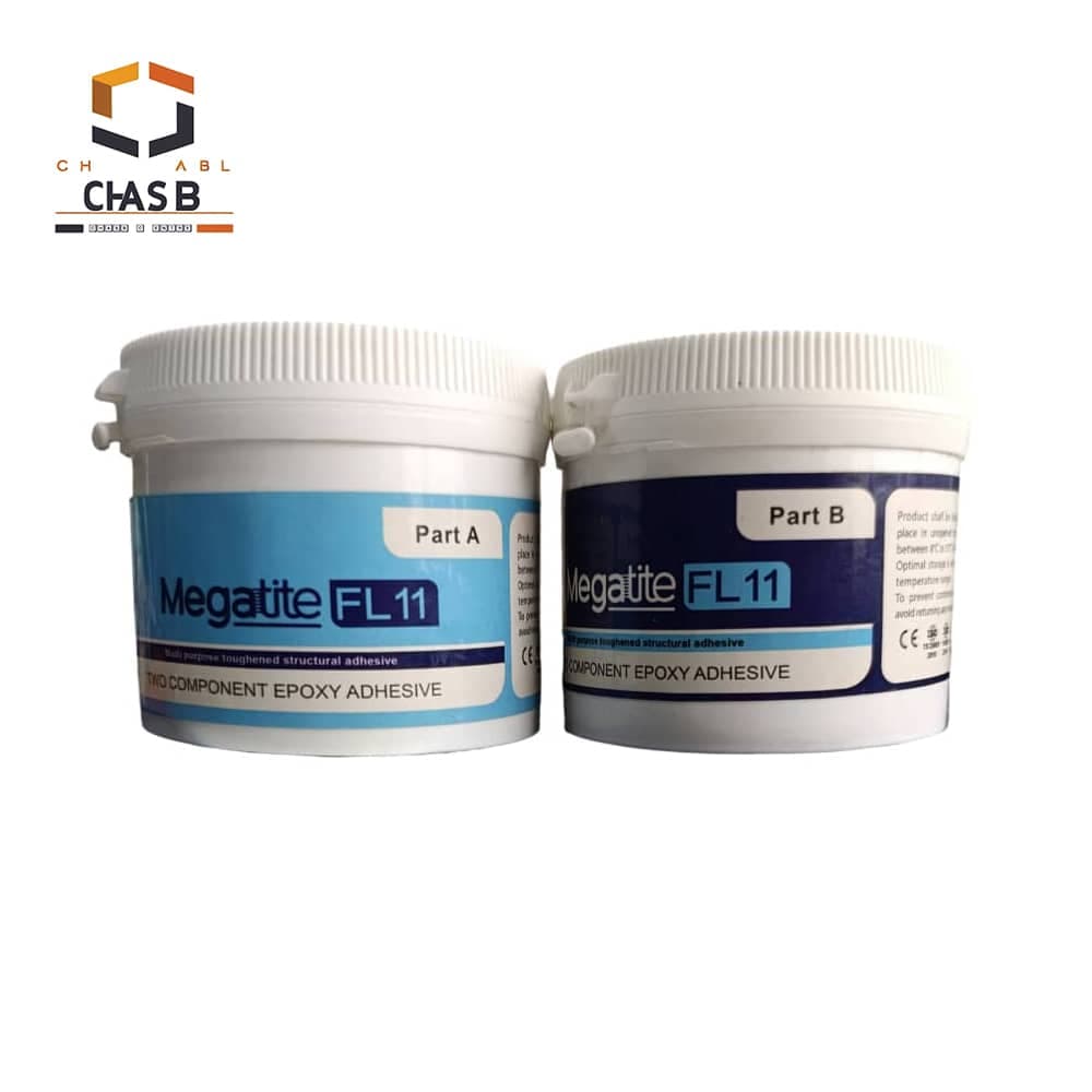 چسب اپوکسی صنعتی مگاتایت FL11 تقویت شده با فولاد مخصوص فلز و کامپوزیت – EPOXY MEGATITE FL11 500gr — تصویر ۳