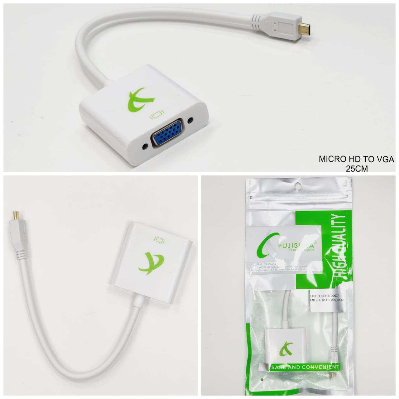مبدل MicroHDMI به VGA فوجیسکا مدل FJCD0627