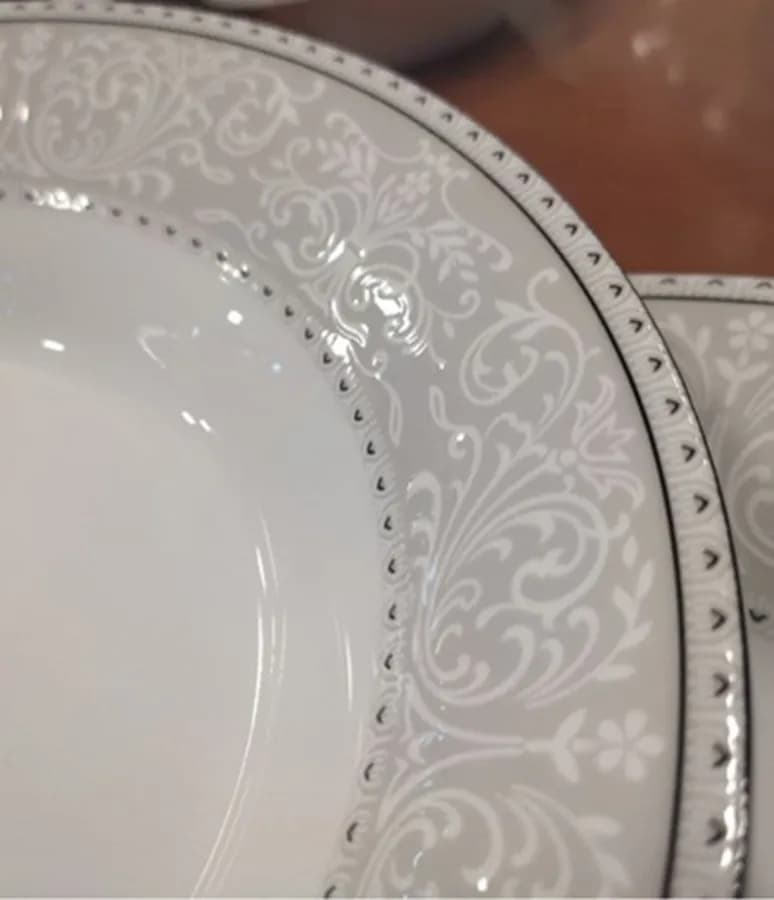 سرویس چینی زرین پیکره شهرزاد مدل ورونا طوسی 12 نفره 108 پارچه — تصویر ۳