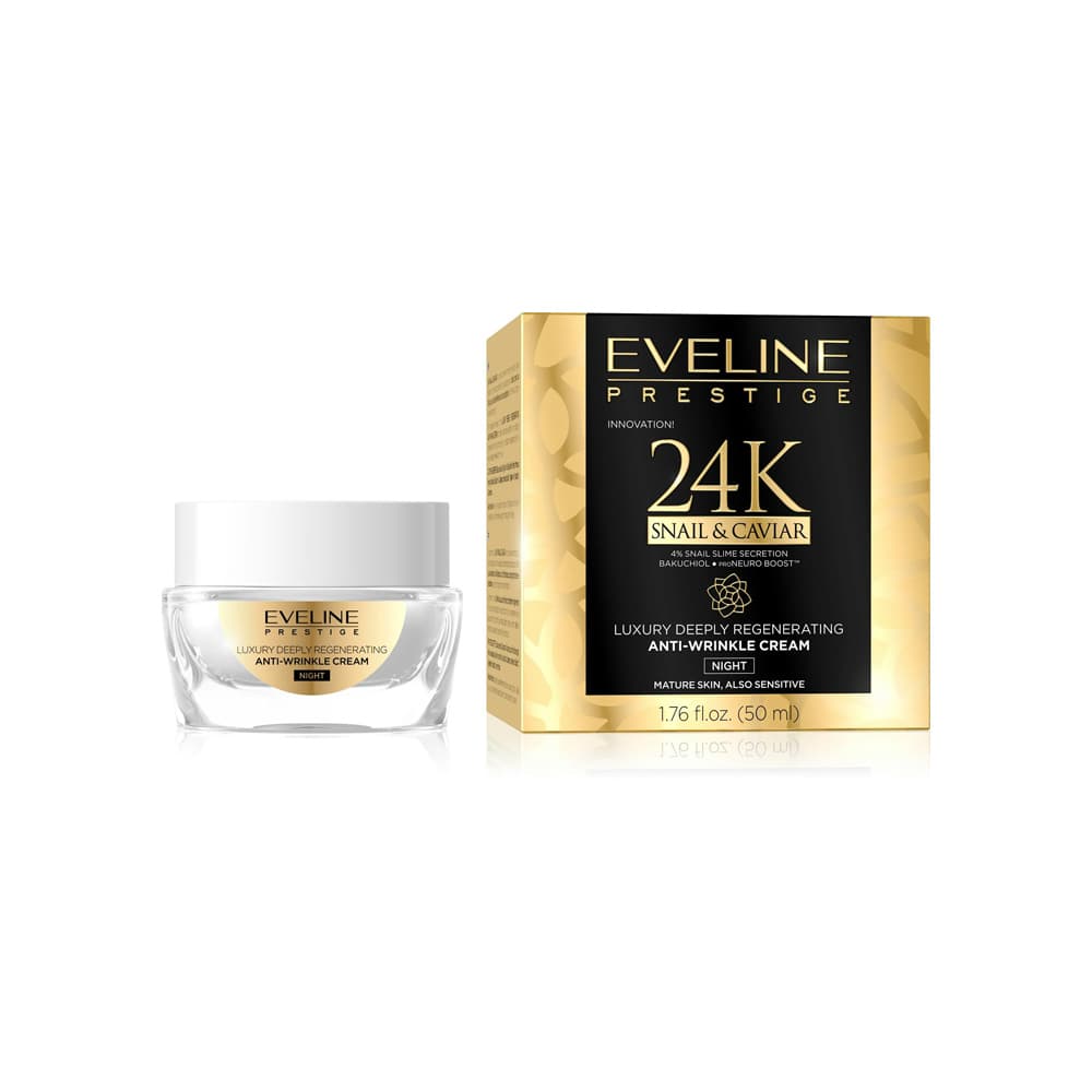 کرم روز ضد چروک حلزون و خاویار 24k اولاین Eveline