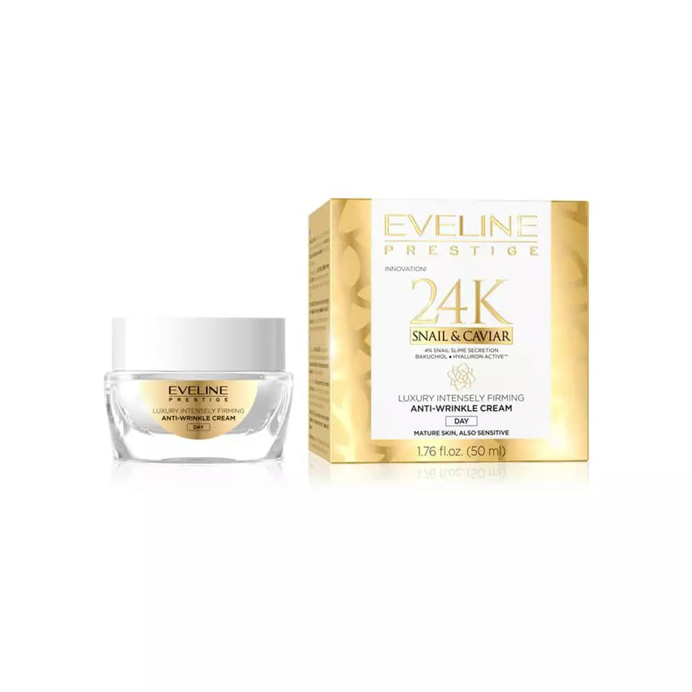 کرم روز ضد چروک حلزون و خاویار 24k اولاین Eveline — تصویر ۴