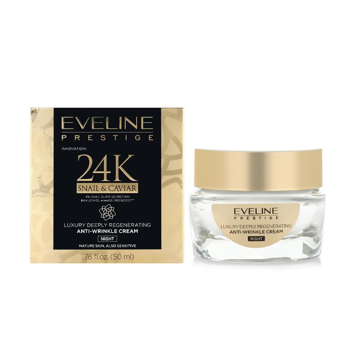 کرم روز ضد چروک حلزون و خاویار 24k اولاین Eveline — تصویر ۲