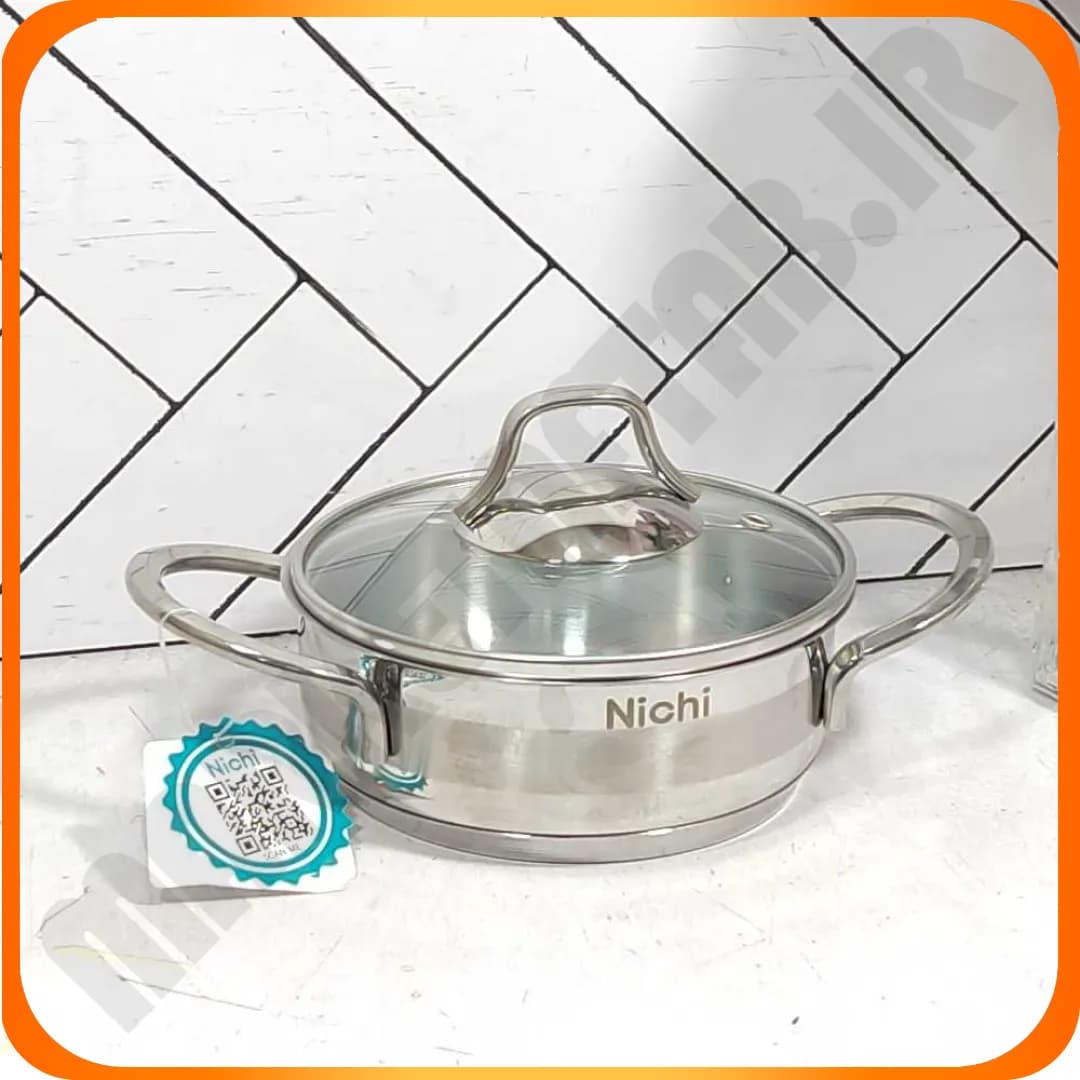 تابه دو دسته سایز 14 استیل n-14 نیچی