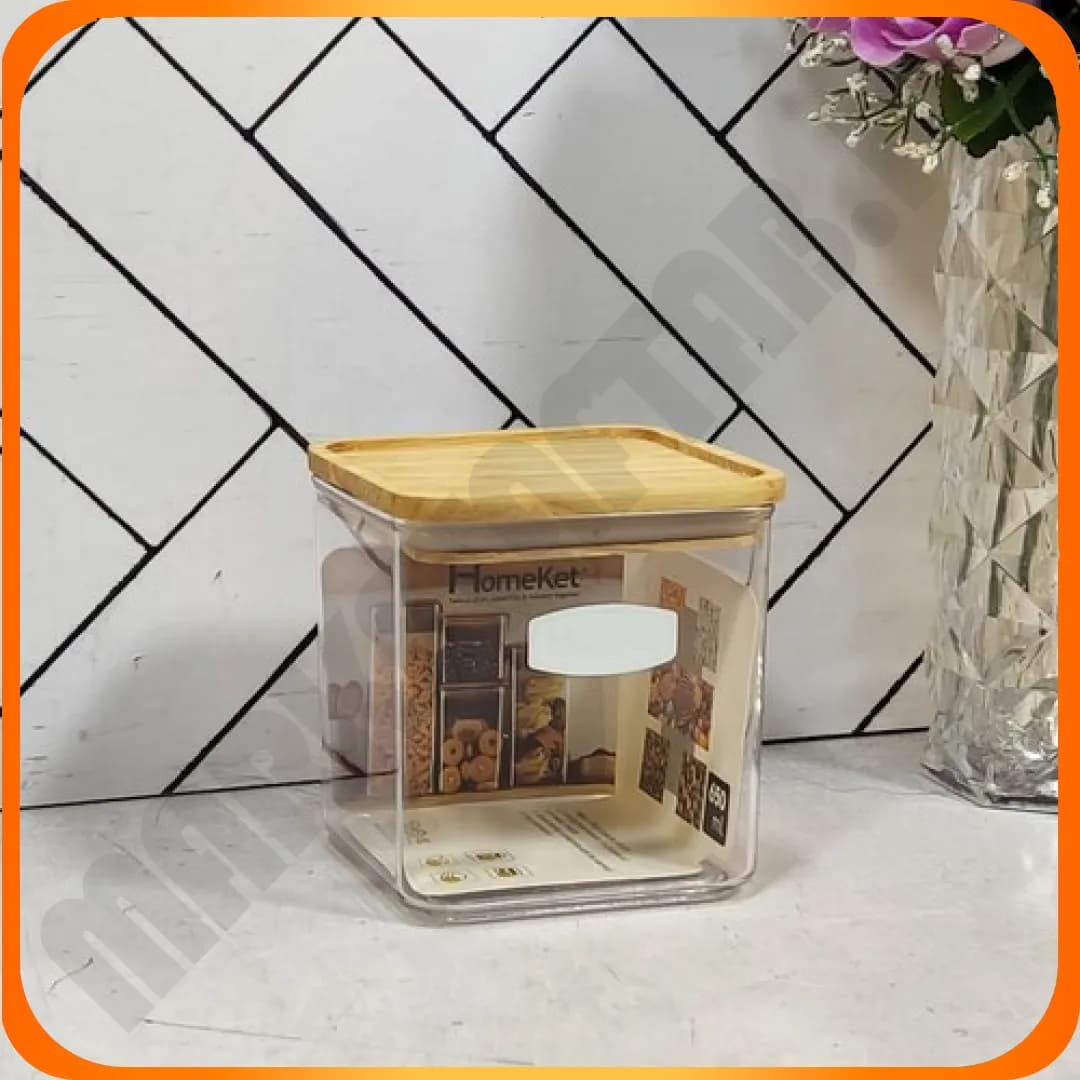 3568 جا حبوباتی مربع درب چوبی آراگل شماره 1 شفاف هوم کت