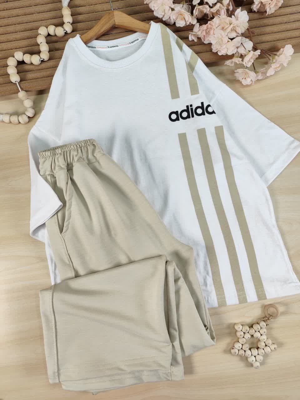 تیشرت و شلوار اسپرت adidas خطی — تصویر ۳