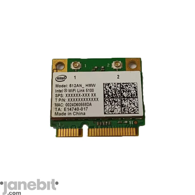 برد وای فای لپ تاپ WLAN Intel Half Mini PCI-E 512AN-HMW (استوک)