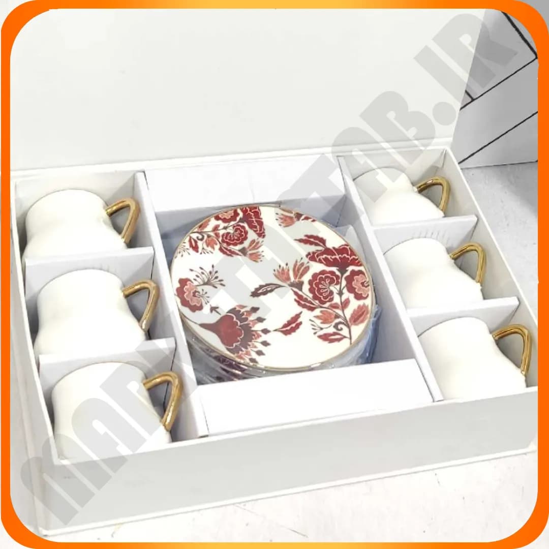 کپ قهوه خوری طرح ترک 1391 قرمز