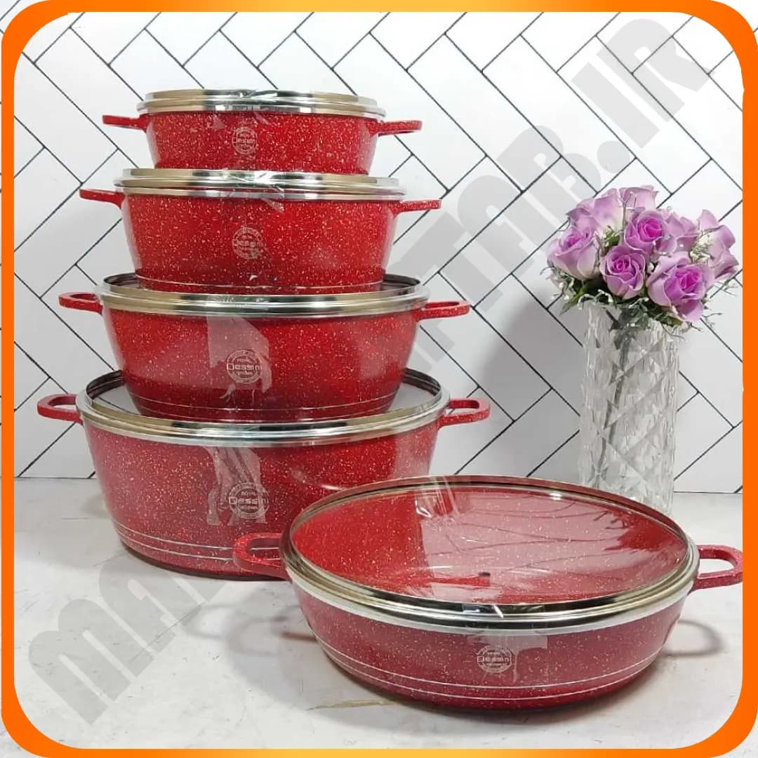 سرویس قابلمه 10 پارچه بنفش RD-DB01 رویال دسینی — تصویر ۴