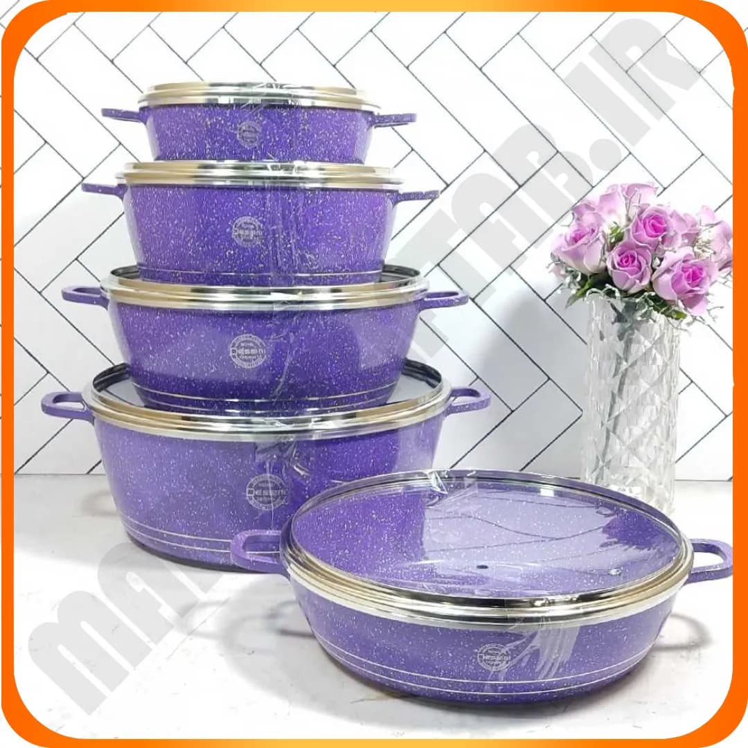 سرویس قابلمه 10 پارچه بنفش RD-DB01 رویال دسینی