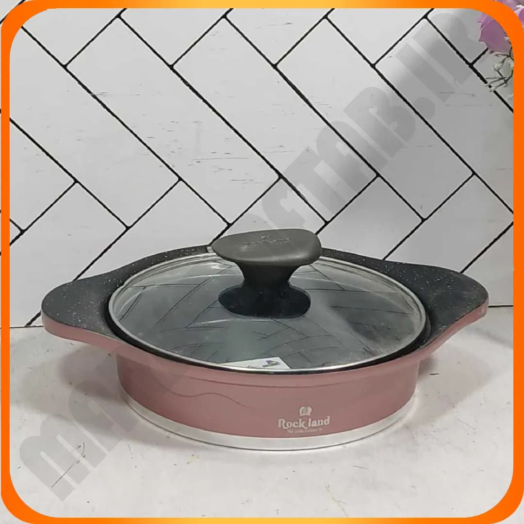 تابه دو دسته سایز 20 کره ای صورتی راکلند