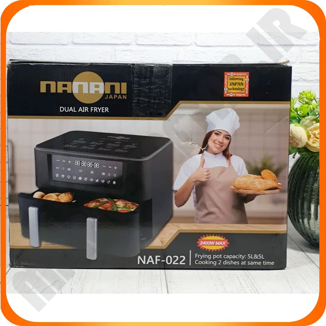 سرخ کن دوقلو nanani naf-022 لیتر 5L+ 5L دیجیتالی سیلور نانانی