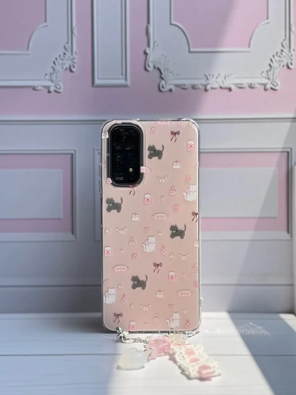قاب Cat & Candy اندرویدی با آویز (کدC2047) — تصویر ۵