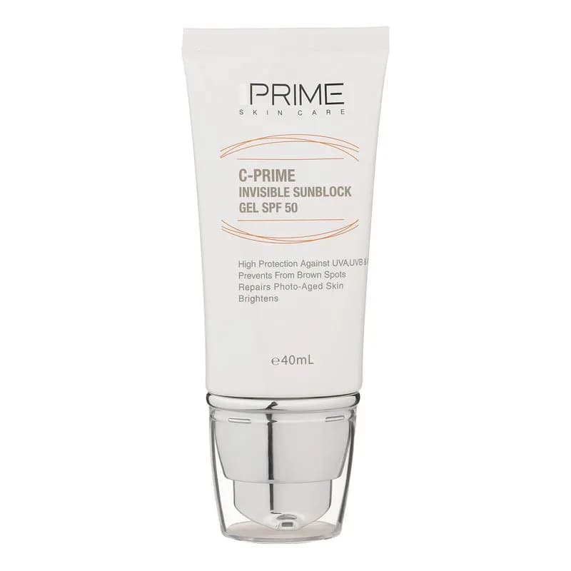 ژل ضدآفتاب بی‌رنگ پرایم SPF50 مدل C-Prime مناسب برای انواع پوست، حجم 40 میلی‌لیتر — تصویر ۳