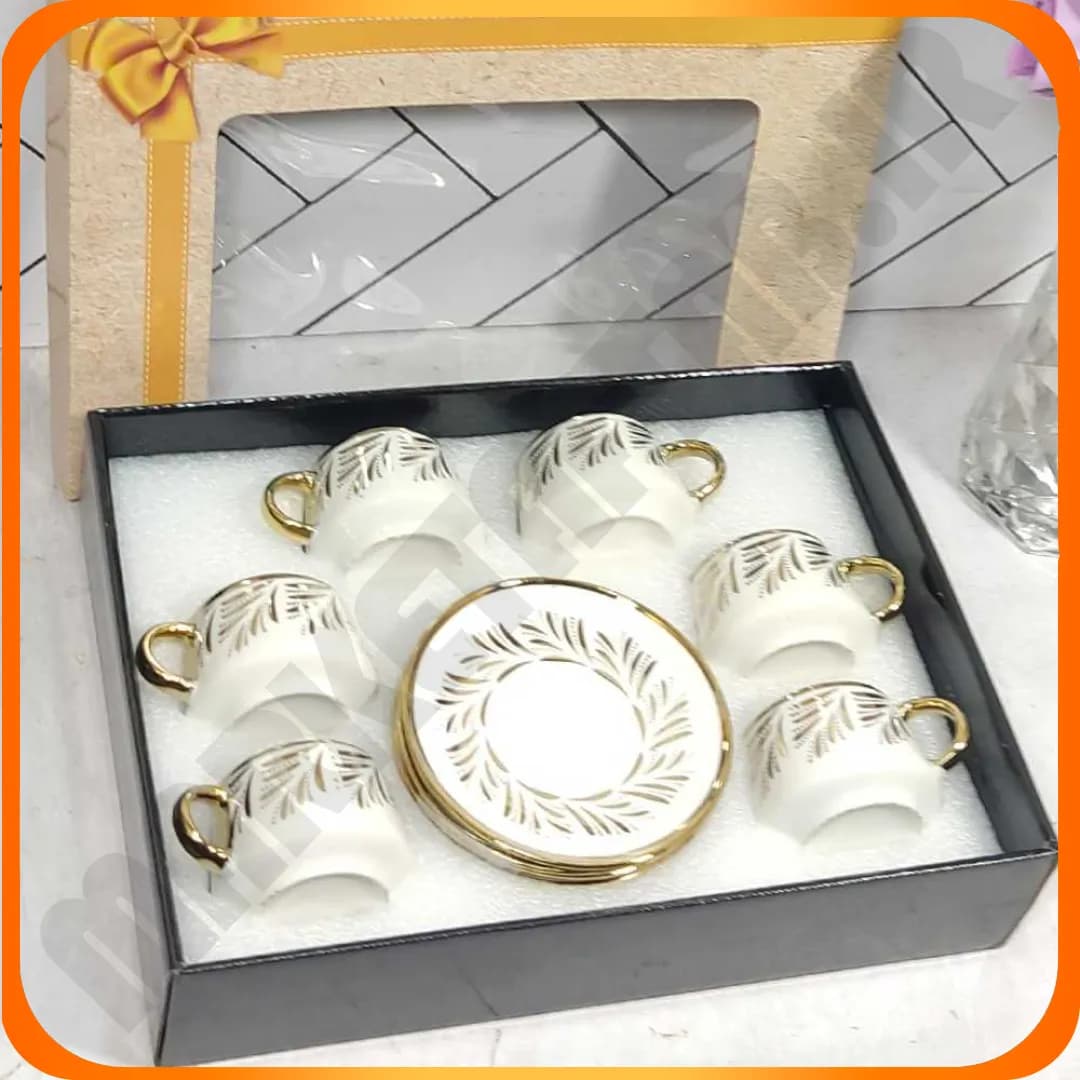 ست فنجان نعلبکی لب طلا چینی 9-827 بلینا