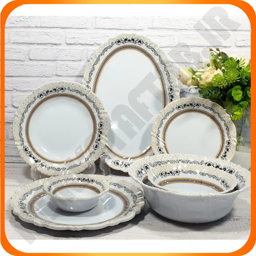 سرویس 33 پارچ گرد نیلوفری برجسته سلنا ورساچ ملامین اوپال جام