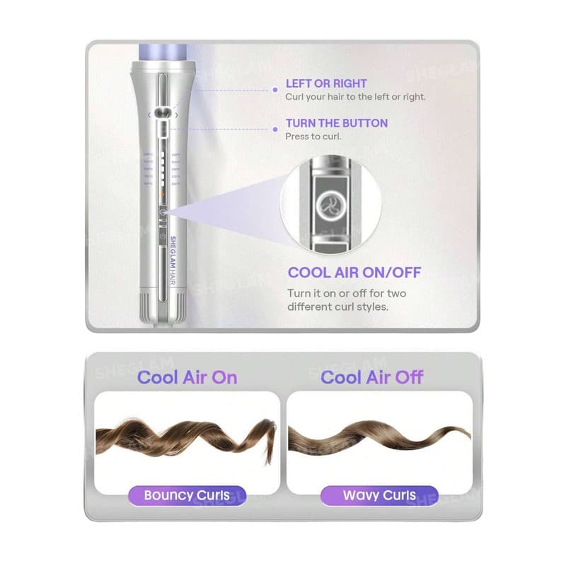 فر کننده و حالت دهنده مو شیگلم مدل Airflow Styler Pro-25mm چرخشی — تصویر ۱۰