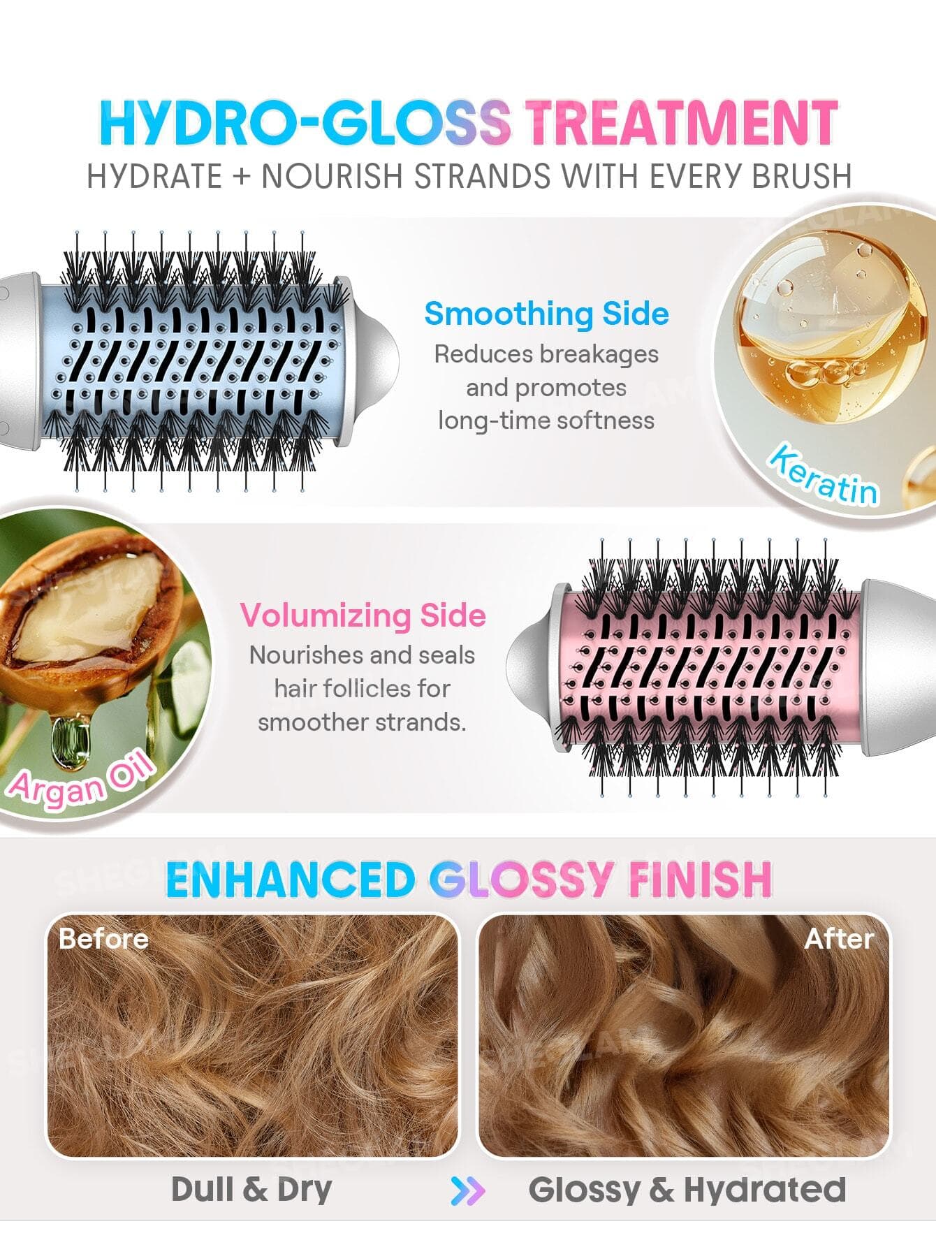 برس حرارتی شیگلم مدل Cool Shield Blowout Brush Pro سایز ۶۱ میلی‌متر (ضمانت اصالت) — تصویر ۶