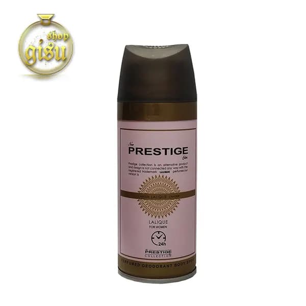 اسپری بدن زنانه لالیک لامور پرستیژ (prestige) – حجم 150 میلی لیتر