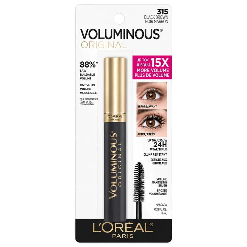 ریمل حجم دهنده اورآل مدل Voluminous شماره 315 رنگ قهوه ای مشکی — تصویر ۳