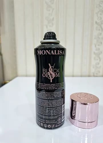 اسپری بدن زنانه مونالیزا بلک اوپیوم (monalisa) – حجم 200 میل — تصویر ۲