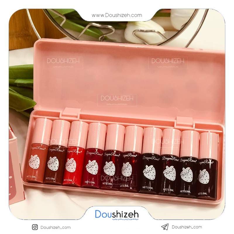 پک تینت لب 10 عددی DR122 توت فرنگی DRAGON — تصویر ۹