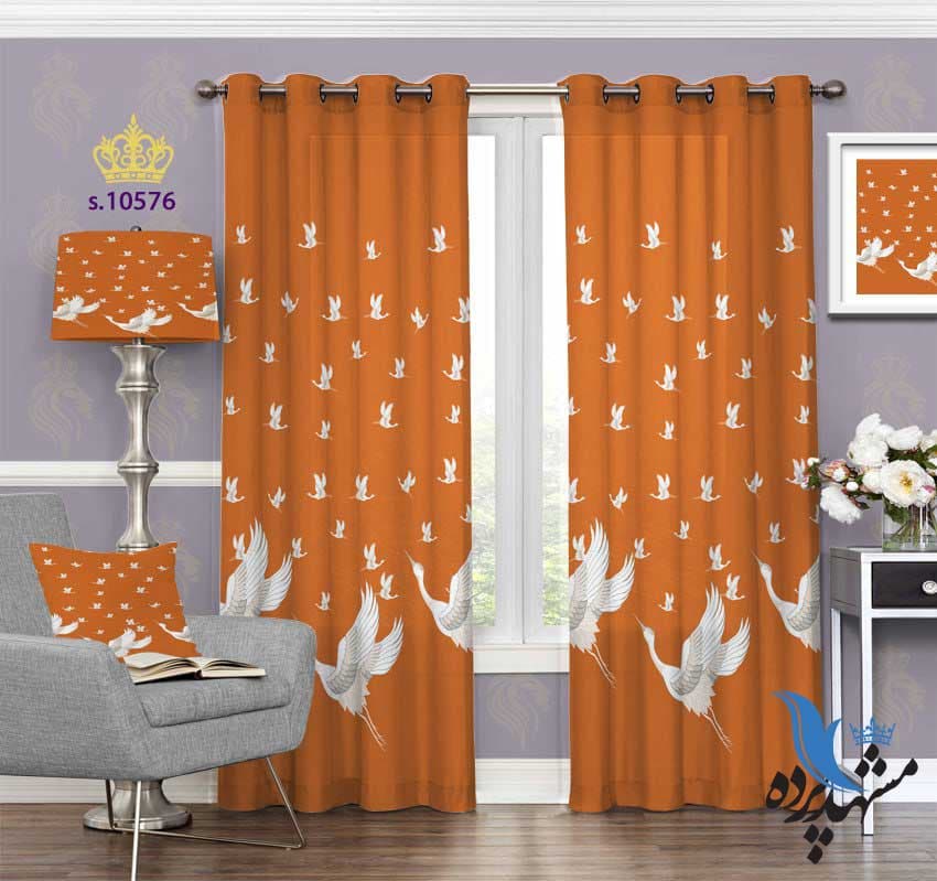 پرده پانچ طرح قو S10576