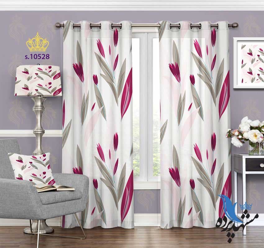 پرده پانچ طرح گل S10528