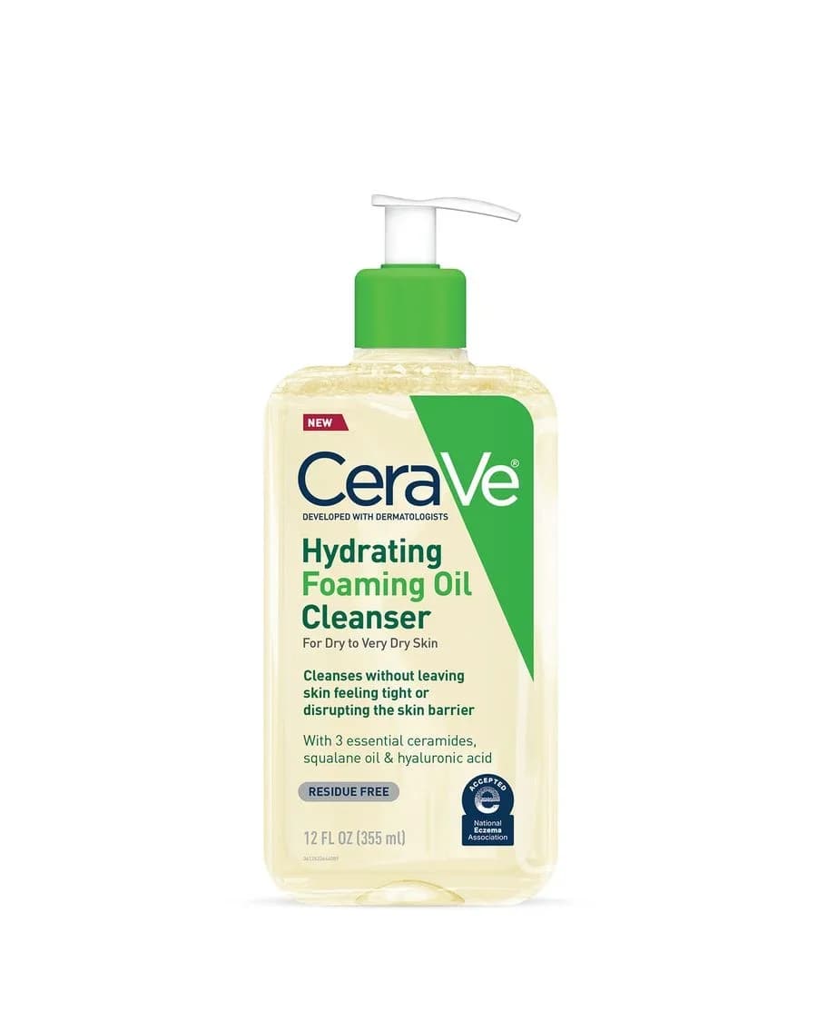 فوم شستشوی روغنی سراوی CeraVe Hydrating Foaming Oil Cleanser حجم ۲۳۶ میلی‌لیتر