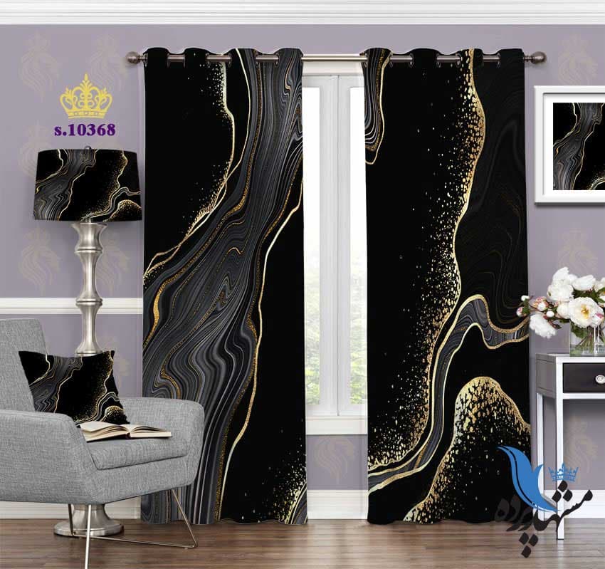 پرده پانچ طبیعت طرح سنگ S10368