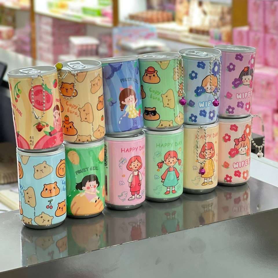 دستمال مرطوب قوطی میکس طرح فانتزی