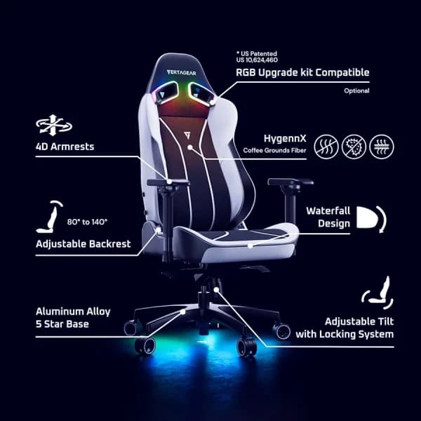 صندلی گیمینگ ورتاگیر Vertagear SL5800 Midnight Purple RGB — تصویر ۴