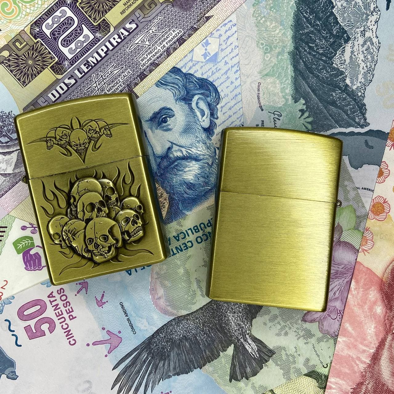 فندک بنزینی مدل اسکلت9