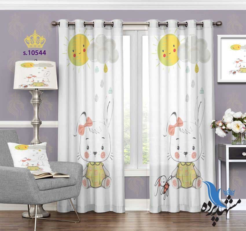 پرده پانچ کودکانه طرح خرگوشی S10544
