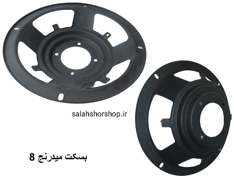 بسکت میدرنج 8 اینچ مشکی (فلزی)