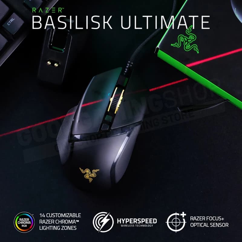 ماوس بی سیم مخصوص بازی ریزر مدل Basilisk Ultimate به همراه پایه شارژر — تصویر ۶