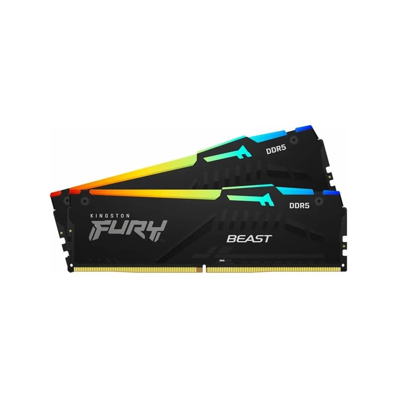 رم کامپیوتر DDR5 دو کاناله 5600 مگاهرتز CL40 کینگستون مدل FURY Beast RGB ظرفیت 64 گیگابایت — تصویر ۲