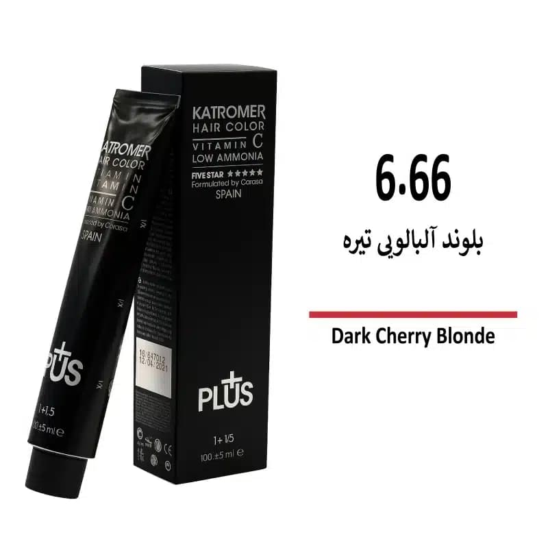 رنگ مو کاترومر 6.66 بلوند آلبالویی تیره — تصویر ۳