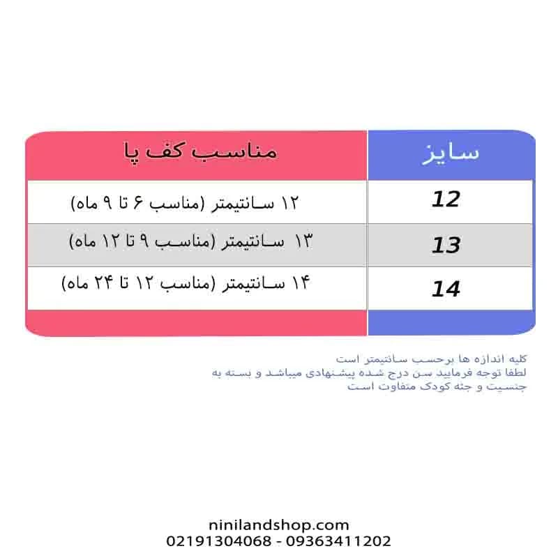 پاپوش نوزادی زمستانی طرح شانی شیپ — تصویر ۲